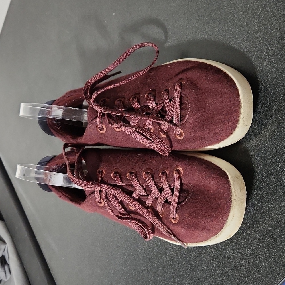 Men's Burgundy Poker Piper Wool Sneakers Size 12 by Allbirds - Picture 6 of 7
